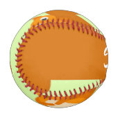 可愛い茶色のリス柄 野球ボール (正面左)