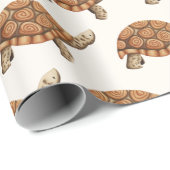 可愛い茶色の亀 ラッピングペーパー (ロールコーナー)