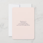 可愛い茶色の水の色の鹿素朴ありがとう サンキューカード (裏面)