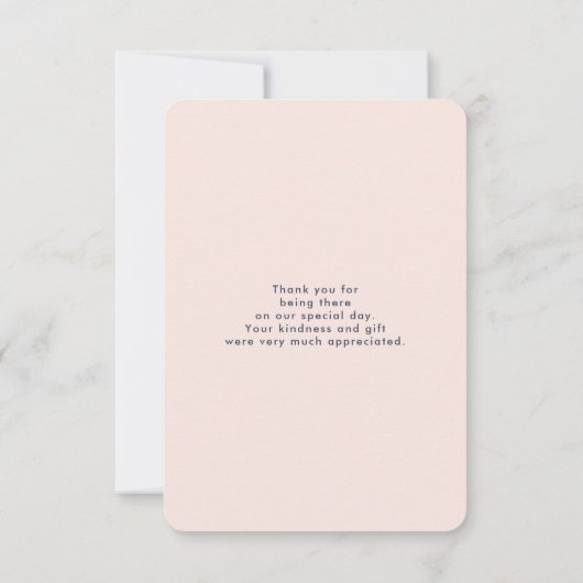 可愛い茶色の水の色の鹿素朴ありがとう サンキューカード (裏面)