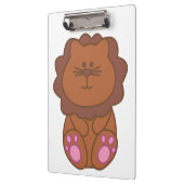 可愛い茶色の漫画獅子 クリップボード (左)