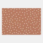 可愛い茶色の点 ラッピングペーパーシート (正面2)