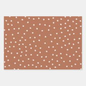 可愛い茶色の点 ラッピングペーパーシート (正面)