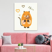 可愛い茶色の猫 キャンバスプリント (インサイチュ (リビング))