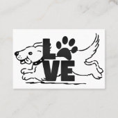 可愛い茶色の白犬の動物クリニック医学 名刺 (裏面)