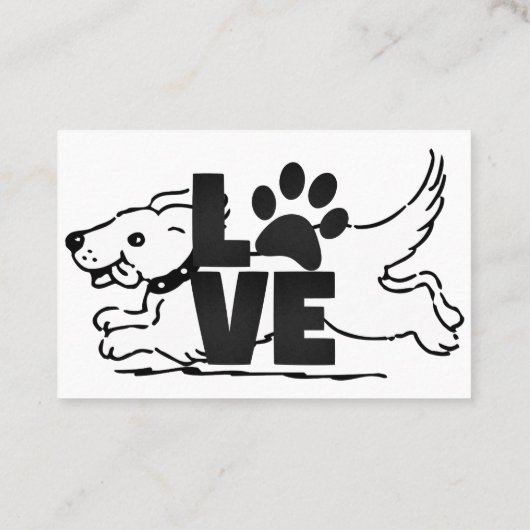 可愛い茶色の白犬の動物クリニック医学 名刺 (裏面)