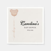 可愛い茶色の私たちは赤ちゃんシャワーを待つことができる スタンダードカクテルナプキン (正面)