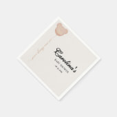 可愛い茶色の私たちは赤ちゃんシャワーを待つことができる スタンダードカクテルナプキン (角)