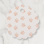 可愛い茶色の私たちは赤ちゃんシャワーを待つことができる フェイバータグ (裏面)