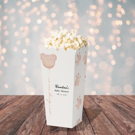 可愛い茶色の私たちは赤ちゃんシャワーを待つことができる フェイバーボックス