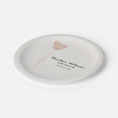 可愛い茶色の私たちは赤ちゃんシャワーを待つことができる ペーパープレート (アングル)