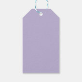 可愛い茶色の虎の顔紫 ギフトタグ (裏面)