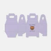 可愛い茶色の虎の顔紫 フェイバーボックス (折り畳みなし)