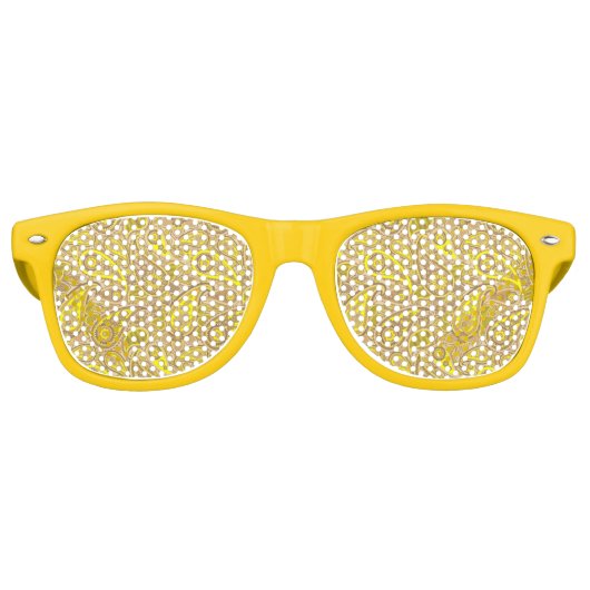 可愛い茶色の黄色のペイズリーパターンCase-Mate iPhone レトロサングラス (正面)