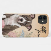 可愛い茶色の(犬)スタッフォードテリアパピー、かわいいb Case-Mate iPhoneケース (裏面(横))