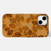 可愛い茶色葉の柄 Case-Mate iPhoneケース (裏面 (横))