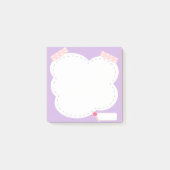 可愛い薄紫付箋ポストイットノート ポストイット (正面)