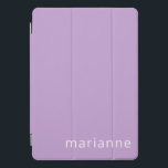 可愛い薄紫無地の紫の色パーソナライズされた名 iPad PROカバー<br><div class="desc">可愛い薄紫紫無地の色パーソナライズされた名iPad Proカバー</div>