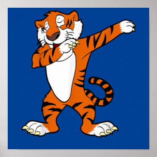 可愛い虎の動物パーティー ポスター