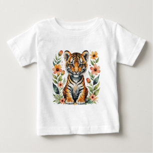 可愛い虎の子 ベビーTシャツ