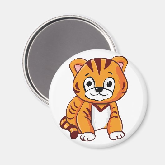 可愛い虎の子 マグネット (正面/裏面)