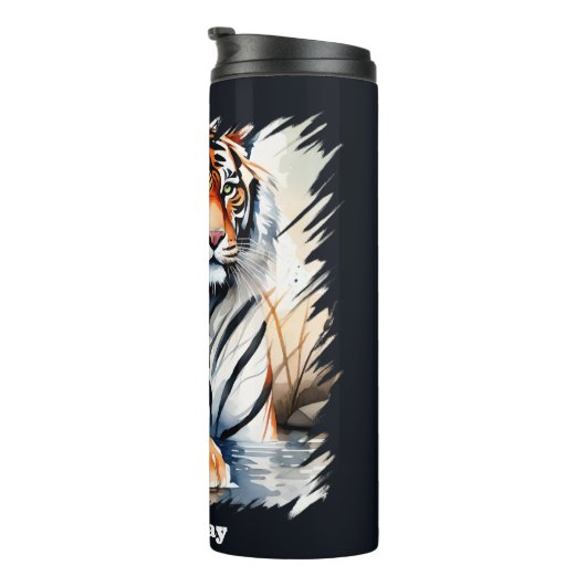 可愛い虎の恋人が名前を付ける タンブラー (回転右)