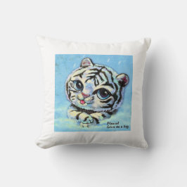 可愛い虎の猫を抱き締与えめてくれ クッション