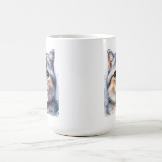 可愛い虎猫キティ吹ネコのバブルガム子供部屋 コーヒーマグカップ (中央)