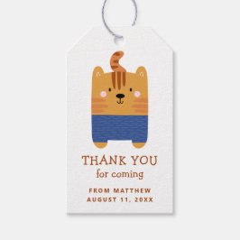 可愛い虎。キッズ動物園のサファリ感謝していー誕生日 ギフトタグ