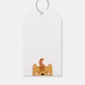 可愛い虎。キッズ動物園のサファリ感謝していー誕生日 ギフトタグ (裏面)