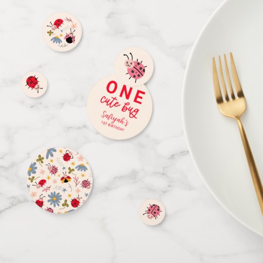 可愛い虫レディバグ誕生日パーティー コンフェッティ (グループ)