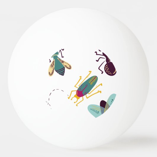 可愛い虫 卓球ボール (正面)