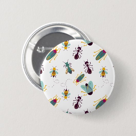 可愛い虫 缶バッジ (正面&裏面)