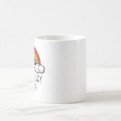 可愛い虹色の「ゲイっぽい音がするね、いいよ~」 コーヒーマグカップ (中央)