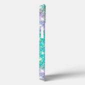 可愛い虹色パープルティール（緑がかった色）フェイクグリッターモノグラム Case-Mate iPhoneケース (裏面 / 右)