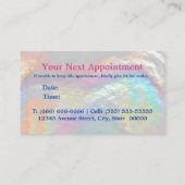 可愛い虹色フェイク金ゴールドグリッター 予約カード (裏面)