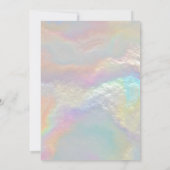 可愛い虹色フェイク金ゴールドグリッター 招待状 (裏面)