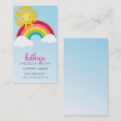 可愛い虹+サンロゴカラフル明るいはっきりした空 名刺 (正面/裏面)