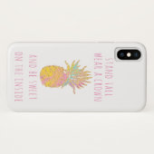 可愛い虹&金ゴールドパイナップルBe a Pineapple Case-Mate iPhoneケース (裏面(横))