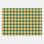 可愛い蜂の包み紙。ギフトラッピング。 ラッピングペーパーシート (正面3)