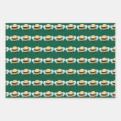 可愛い蜂の包み紙。ギフトラッピング。 ラッピングペーパーシート (正面3)