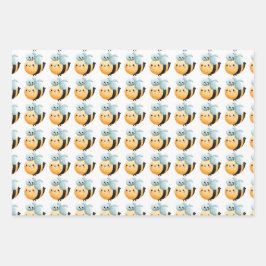 可愛い蜂の包み紙。ギフトラッピング。 ラッピングペーパーシート