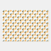 可愛い蜂の包み紙。ギフトラッピング。ラッピング ラッピングペーパーシート (正面)