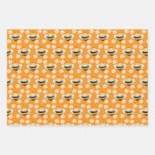 可愛い蜂の包み紙。ギフトラッピング。ラッピング ラッピングペーパーシート (正面2)