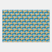 可愛い蜂の包み紙。ギフトラッピング。ラッピング ラッピングペーパーシート (正面)