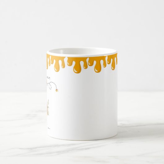 可愛い蜜蜂ママのためのママのベアーギフト コーヒーマグカップ (中央)