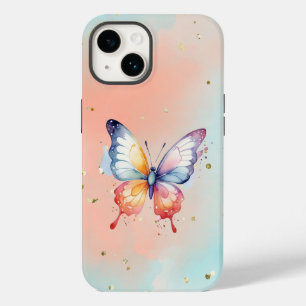 可愛い蝶と柔らかいパステルベース Case-Mate iPhone 14ケース