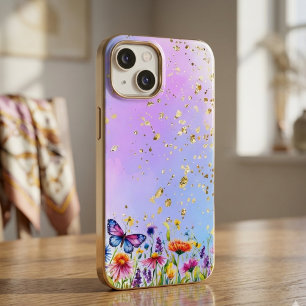 可愛い蝶と柔らかいパステルベース Case-Mate iPhone 14ケース