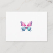 可愛い蝶のジェンダーリビールパーティー園 エンクロージャーカード (裏面)