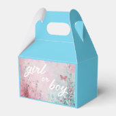 可愛い蝶のジェンダーリビールパーティー園 フェイバーボックス (裏面サイド)